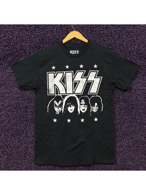 KISS Dynasty Album Stars Poster Glam Metal Band T-Shirt M